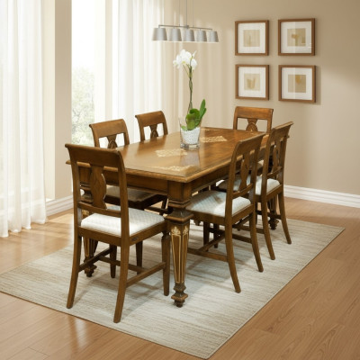 Designer Esstisch Möbel in Esszimmer Klassisch Tische Design Holz