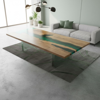 tisch esstisch tische harz epoxy massive design möbel 200x91 echtes holz epoxid