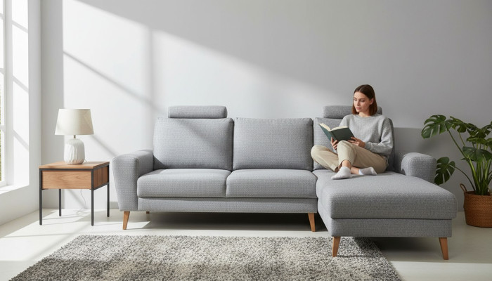 Design Ecksofa Couch Multifunktion Wohnlandschaft Textil Polster Sofas Leder Neu