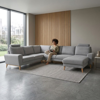 Ecksofa U-form Schlaffunktion Wohnlandschaft Sofa Couch Sofas Couchen Eckcouch