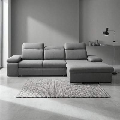 Ecksofa L-form Grau Ecksofa Eckcouch mit Bettkasten Sofa Wohnlandschaft Sofas