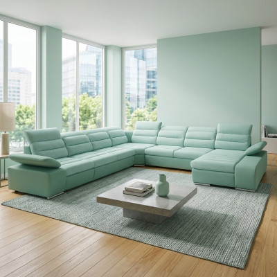Ecksofa U-form Eckcouch Schlaffunktion Wohnlandschaft Sofa Couch Sofas Couchen