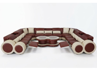 Wohnlandschaft Sofa Couch Polster Sitz Eck Garnitur Designer Couchen Sofas + USB