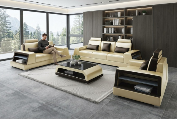 Design Couch Sofa Garnitur Polster Sofas Couchen Sitz Garnituren Neu 3+1 Sitzer