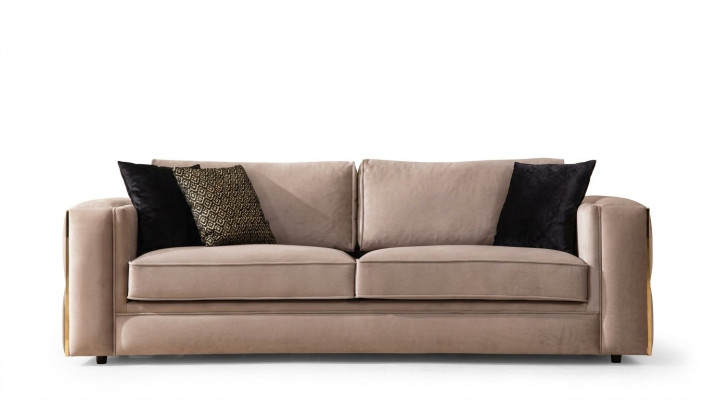 Sofa 3 Sitzer Textil Sofas Couch Polster Möbel Luxus Moderner Dreisitzer Neu