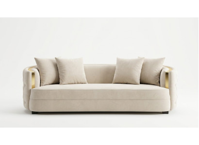Sofa 3 Sitzer Möbel Stoff Dreisitzer Sofas Luxus Design Wohnzimmer Modern Stil