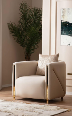 Sessel Polster Sitzer Design Couch Sessel Relax Lounge Stoff Luxus Wohnzimmer