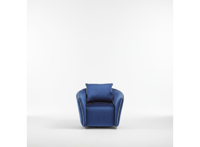 Sessel 1 Sitzer Blau Wohnzimmer Luxus Design Italienische Möbel Elegantes Neu