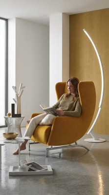 Sessel Sitz Einsitzer Design Gelb Polster Wohnzimmer Möbel Ohrensessel Prianera