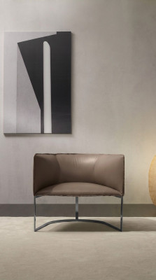 Luxus Design Möbel Grau Prianera Stil Design Leder Sessel Wohnzimmer Lounge