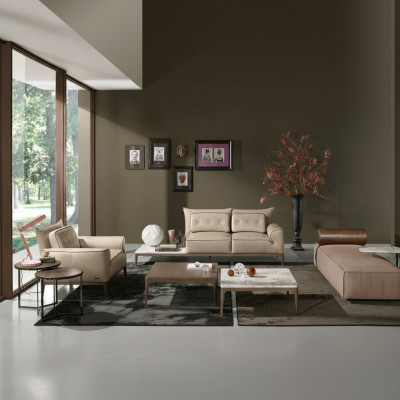 Sofagarnitur Prianera Design Sofa Sessel Polster Couchen 3tlg. Set Chaiselongue