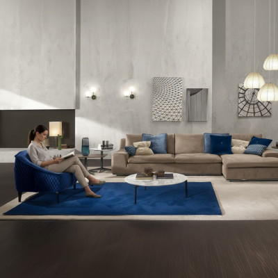 Ecksofa L Form Couch Luxus Italienische Möbel Sofa Grau PRIANERA Wohnzimmer