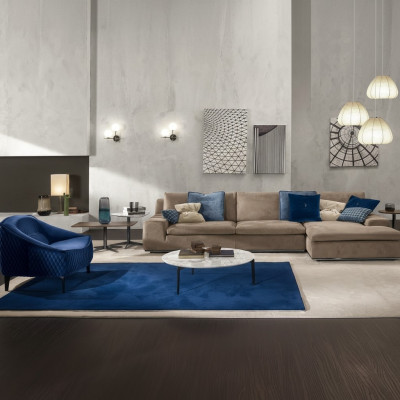 Ecksofa L Form Couch Luxus Italienische Möbel Sofa Grau PRIANERA Wohnzimmer