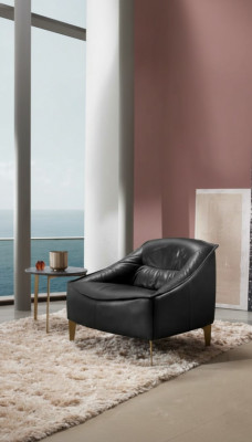 Sessel Polster Sitzer Modern Design Leder Relax Sessel Lounge Luxus Wohnzimmer