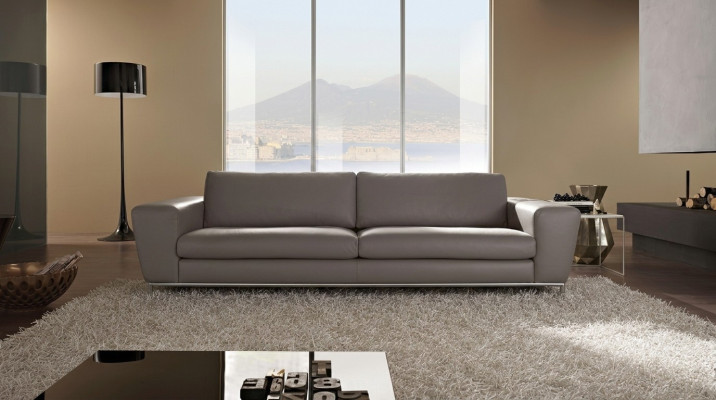 Modern Couch Leder Sofas Designsofa Dreisitzer Sitz Grau Sofa 3 Sitz Prianera
