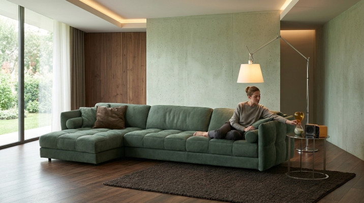 Ecksofa Textil Sofa Polster Ecke Moderne Couch Wohnzimmer L form Design