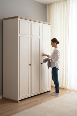 Kleiderschrank Beige Schrank Kinderzimmer Regale Jugend Kinder 