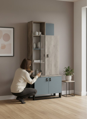 Bücherregal Holzschrank Jugendzimmer Regal Möbel Modern Design Neu