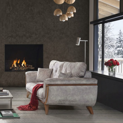 Luxus Dreisitzer Moderne Couch Polster Möbel Graue Couchen Sofas
