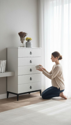 Kommode Holz Schränke Konsolen Schlafzimmer Moderner Hochschrank Sideboard