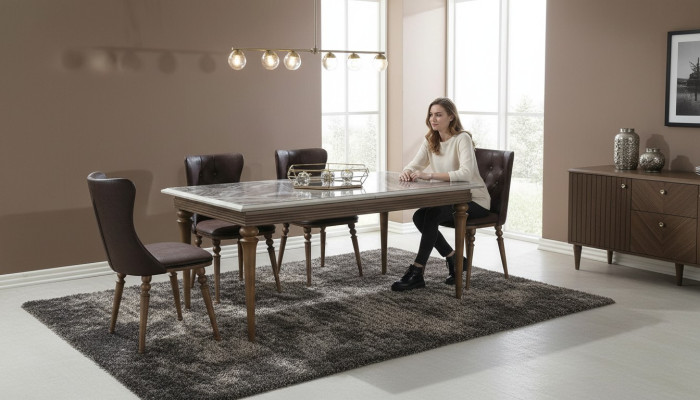 Esstisch Tisch Holz 180x100 Esszimmer braun Esstische Tische Möbel Neu