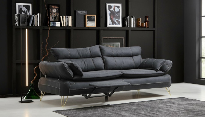 Dreisitzer Couch Polster Möbel Stoff Couchen Sofa Designer Einrichtung