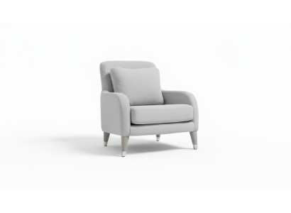 Sessel Sitzer Design Wohnzimmer Polster Holz Polster Moderne Luxus Grau Neu