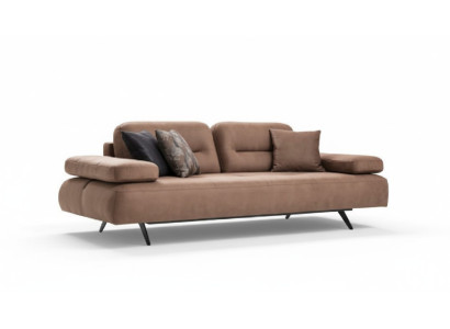 Design 3 Sitzer Sofa braun Couch Polster Big luxus Couchen Sofas Textil Sitz Neu