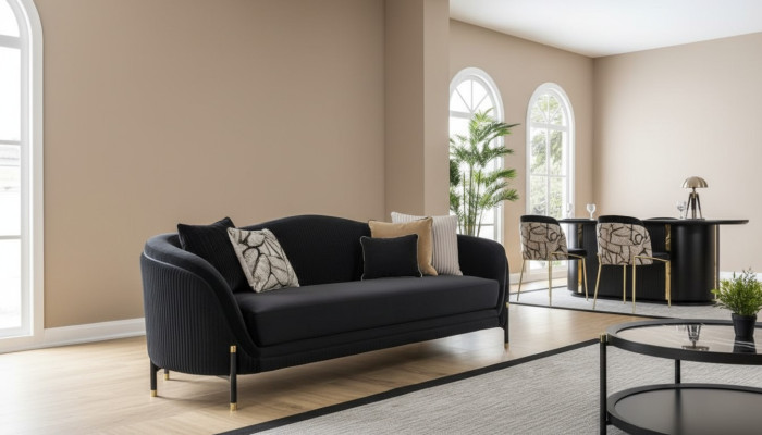 Luxus Sofa 2-Sitzer Stoff Wohnzimmer Modernes Design Sofas Polster Couchen Neu