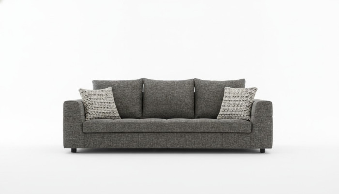 Luxus Sofa 4 Sitz Stoff Wohnzimmer Modernes Design grau Sofas Polster Couchen