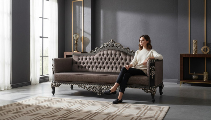 Luxus Dreisitzer Design Sofa 3Sitzer Polster Couchen Chesterfield Sofas