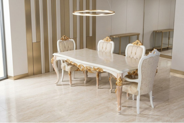 Tisch Klassischer Luxus Holz Tische Barock Rokoko Antik Stil Ess Wohn Zimmer