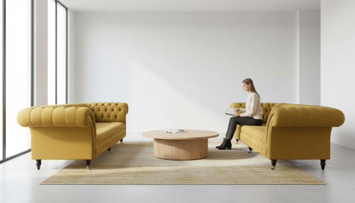 Luxus Beige Sofagarnitur 3+3 Sitzer Moderne Couch Wohnzimmer Stil Möbel