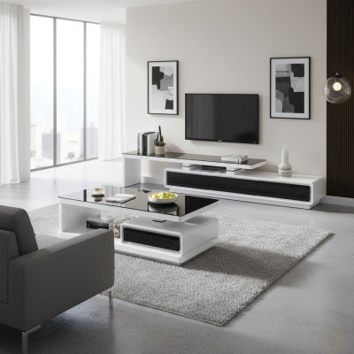  Designer Moderner Sideboard Schwarz-weiße Kommode TV-Ständen Luxus