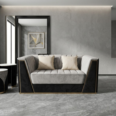 Luxuriöses Doppelsofa mit weicher Polsterung für das Wohnzimmer