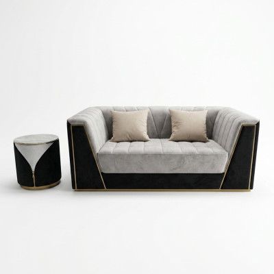 Luxuriöses Doppelsofa mit weicher Polsterung für das Wohnzimmer