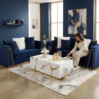 Medusa Couch Set Garnitur 3+2 Sofa Sofagarnituren Couchen Sitzmöbel Stoff
