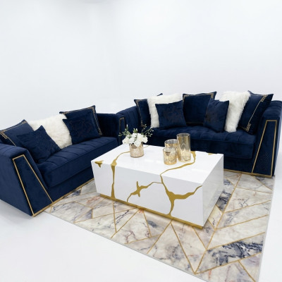 Medusa Couch Set Garnitur 3+2 Sofa Sofagarnituren Couchen Sitzmöbel Stoff