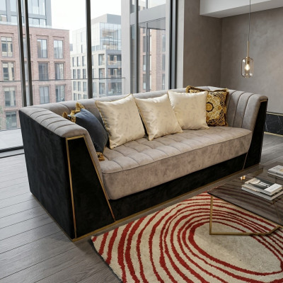 Medusa Sofa Couch Dreisitzer Couchen Polster Möbel Wohnzimmer Stoff