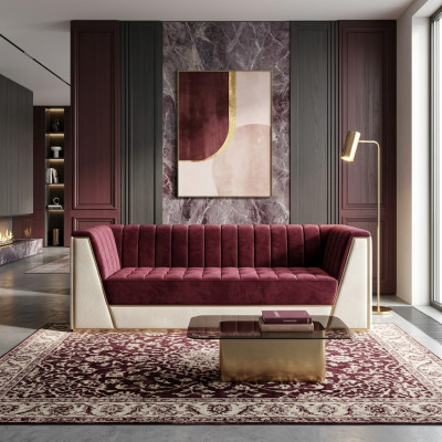 Rose Medusa Couch Dreisitzer Polster Weiche Couchen Sofas Möbel Stoff