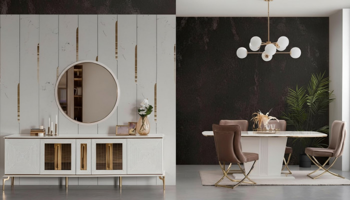 Luxus Anrichte xxl Kommode 240cm Schrank Kommoden Sideboard Big 2tlg