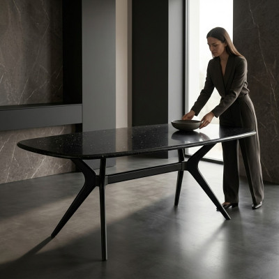 Schwarzer Esstisch 160x85 Esszimmer Tisch Esstische Tische Möbel Holz
