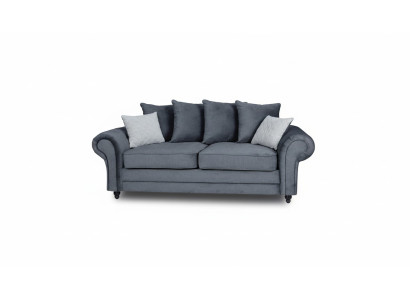 Dreisitzer Couch Polster Möbel Samt Couch Stoff Sofa 218cm Couchen