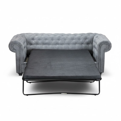 Chesterfield Sofa mit Bettfunktion Bengalisches Klappbett Couch Schlafsofa