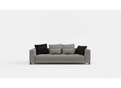 Graues Sofa Dreisitzer Wohnzimmer Sitzmöbel Holzgestell Sofakollektion