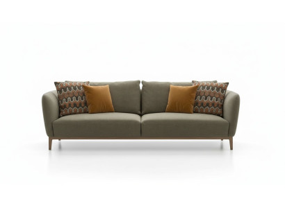 Olivengrüner Dreisitzer Moderne Wohnzimmercouch Sitzmöbel Couch Sofa