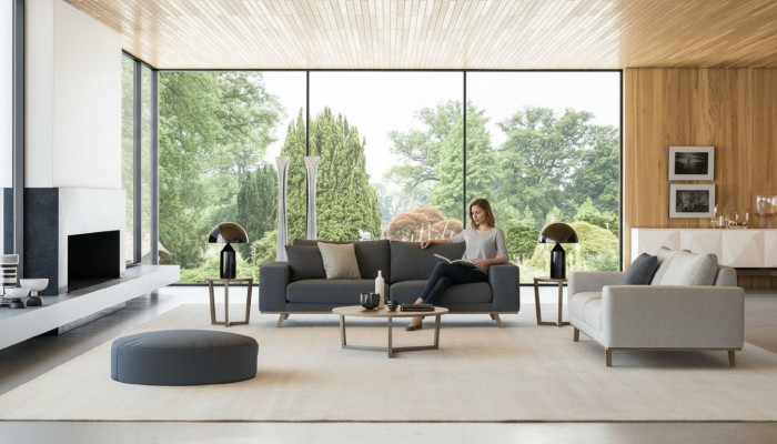 Exklusive Sofagarnitur 3+3 Sitzer Luxus Dreisitzer Wohnzimmer Couch 2tlg