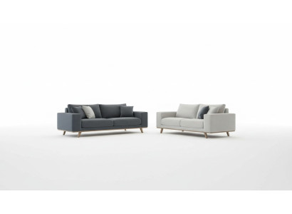Exklusive Sofagarnitur 3+3 Sitzer Luxus Dreisitzer Wohnzimmer Couch 2tlg