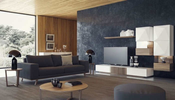 Graues Wohnzimmersofa Luxus Dreisitzer Polstercouch Moderne Möbel Stil