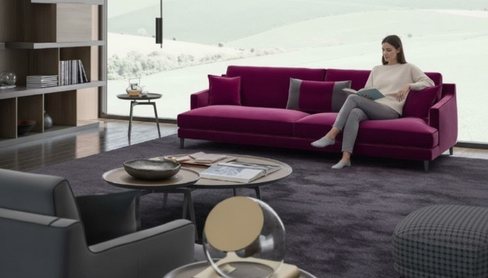 Rosa Dreisitzer Moderne Couch Wohnzimmer Sofas Stilmöbel Luxus Design